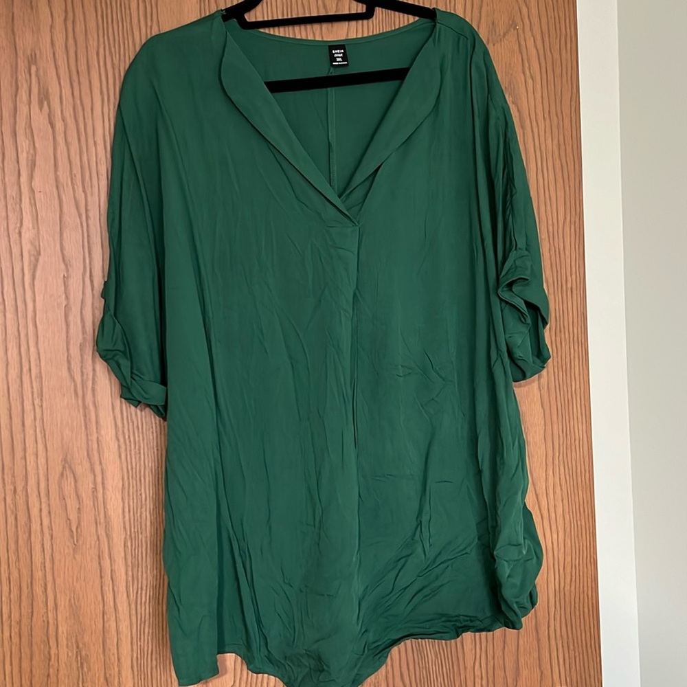 SHEIN green blouse